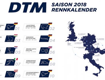 DTM stockt Kalender 2018 auf zehn Veranstaltungen auf