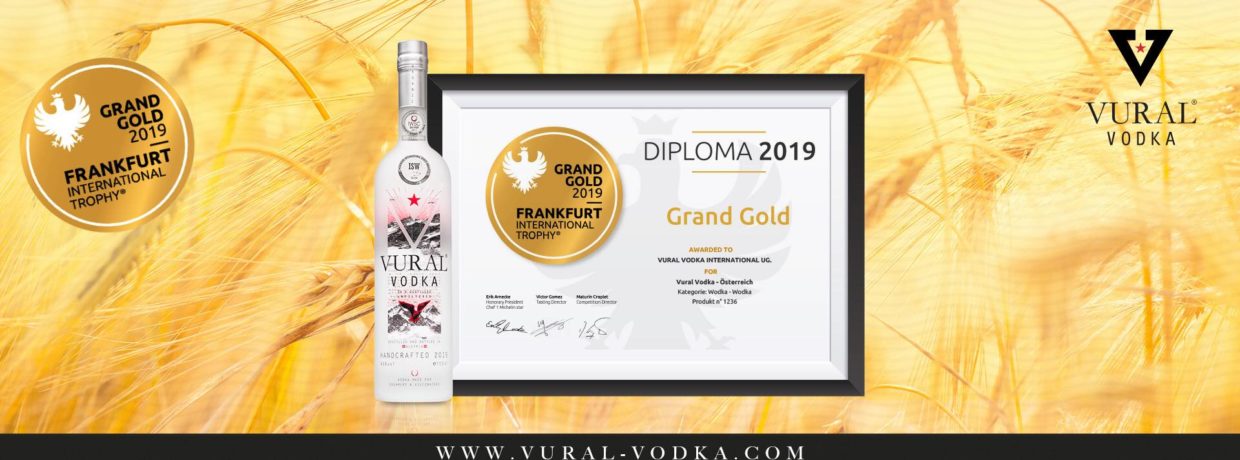 Ultra Premium Vural Vodka gewinnt GRAND GOLD bei der Frankfurt International Trophy 2019