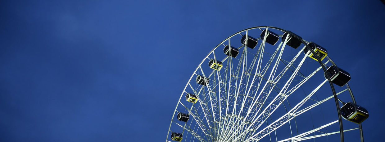 Die neue Attraktion in München, das Riesenrad Hi-Sky feiert Jungfernfahrt