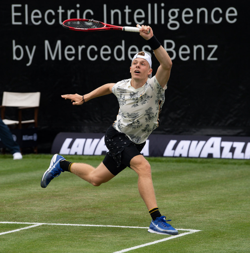 Toptalent Dominic Stricker feiert beim MercedesCup ATP ...