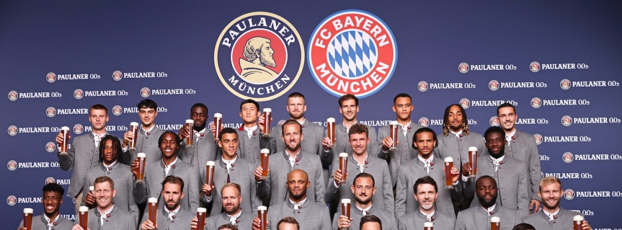 FC Bayern Lederhosen-Shooting bei Paulaner am Nockherberg